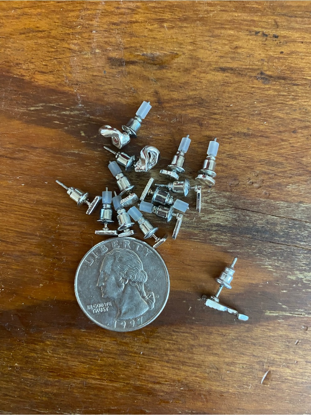 Bundle of 6 pairs of silver stud earrings